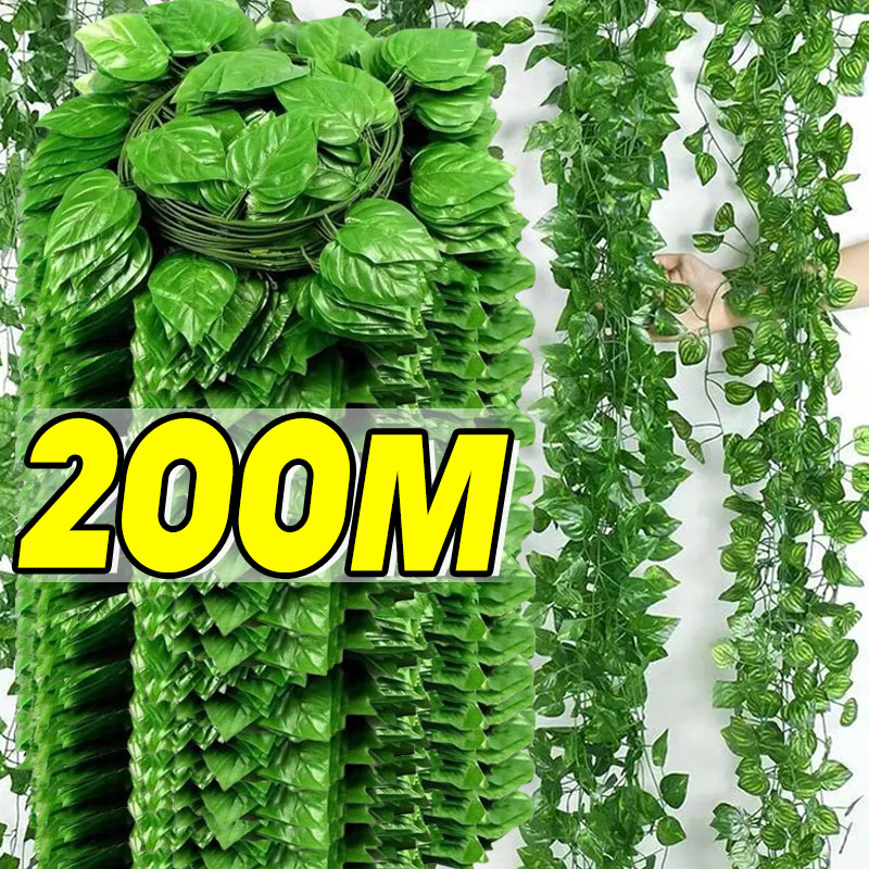 Preserved Moss Sheet - Artificial Green Ivy Leaf Rattan Creeper