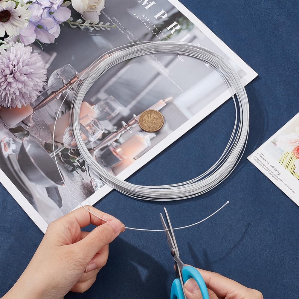 21.8 Yards White Floral Wires  - Wire Stem Florist ulasan dan harga