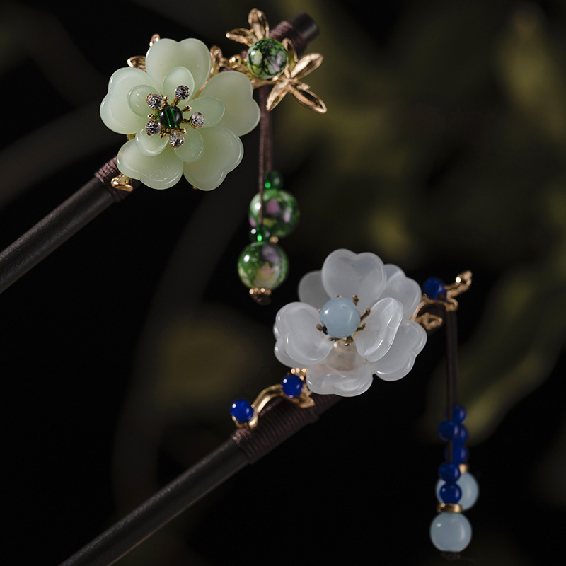 1Pc Wooden Hairpin Headdress f - Supply Florist ulasan dan harga