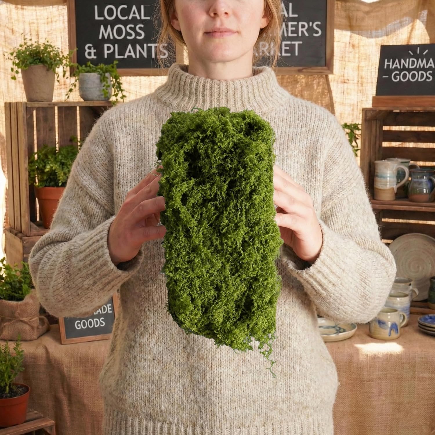 Artificial Moss Table Runner D - Preserved Moss Sheet ulasan dan harga
