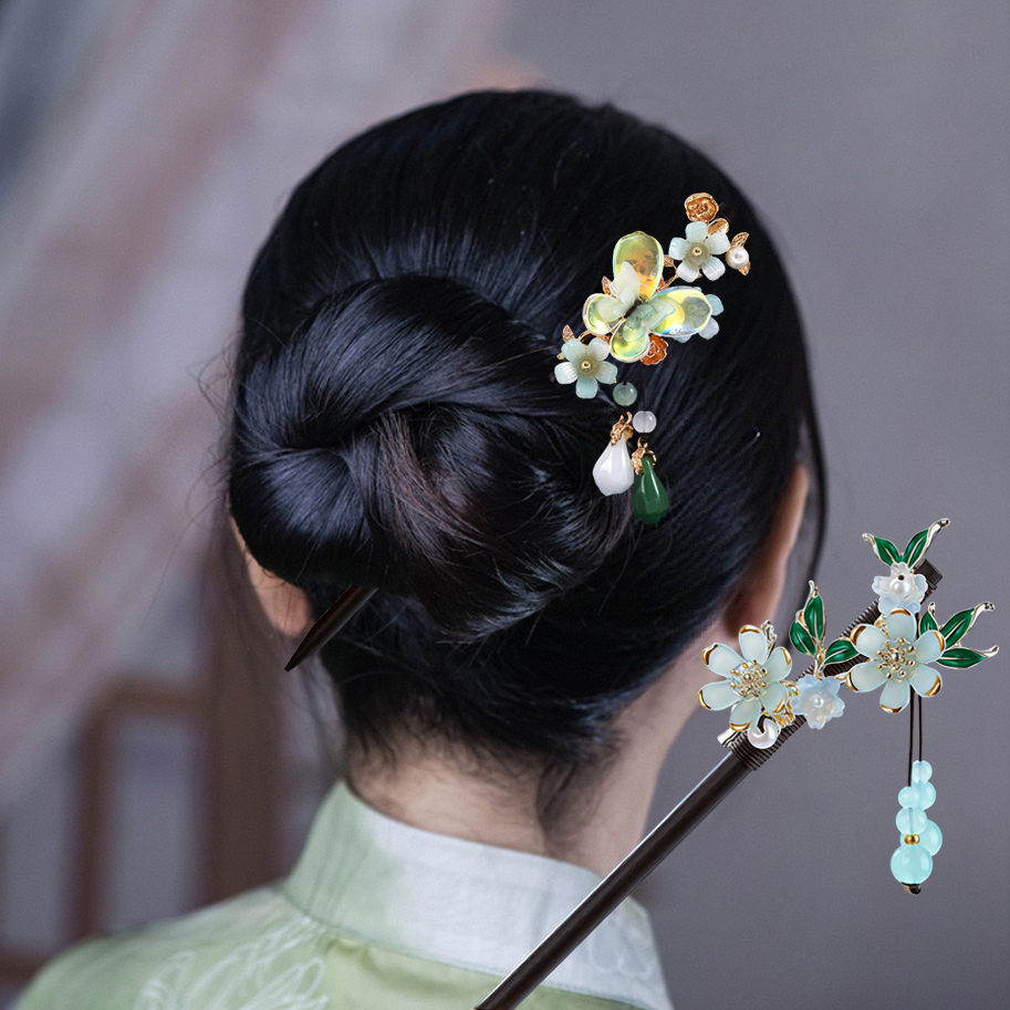 Wood Tassel Step Shaking Hair  - Supply Florist ulasan dan harga