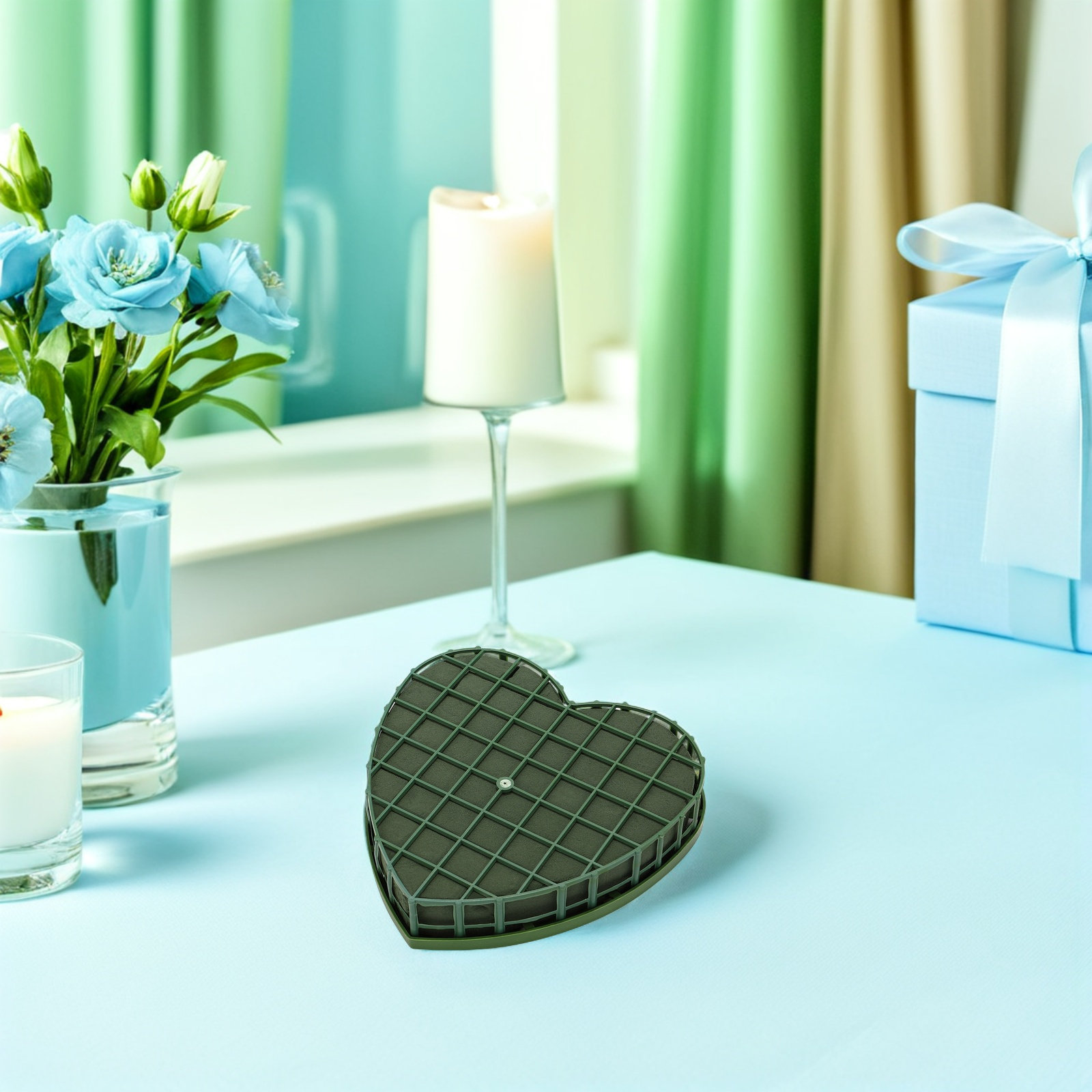 2Pcs Heart Floral Foam Water A - Bouquet Holder Foam ulasan dan harga