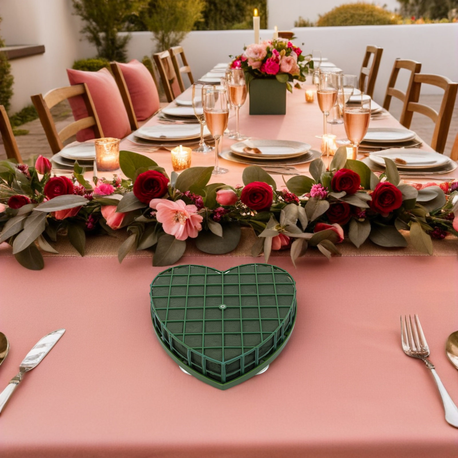 2Pcs Heart Floral Foam Water A - Bouquet Holder Foam ulasan dan harga