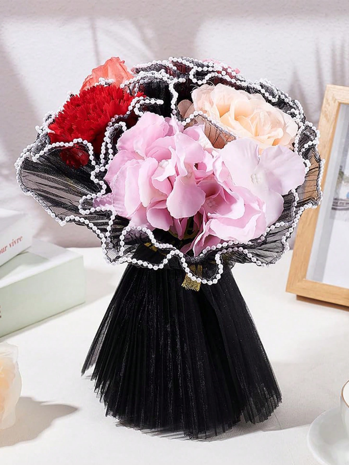 4Yards Faux Pearl Edge Flower  - Ae Florist Supply ulasan dan harga